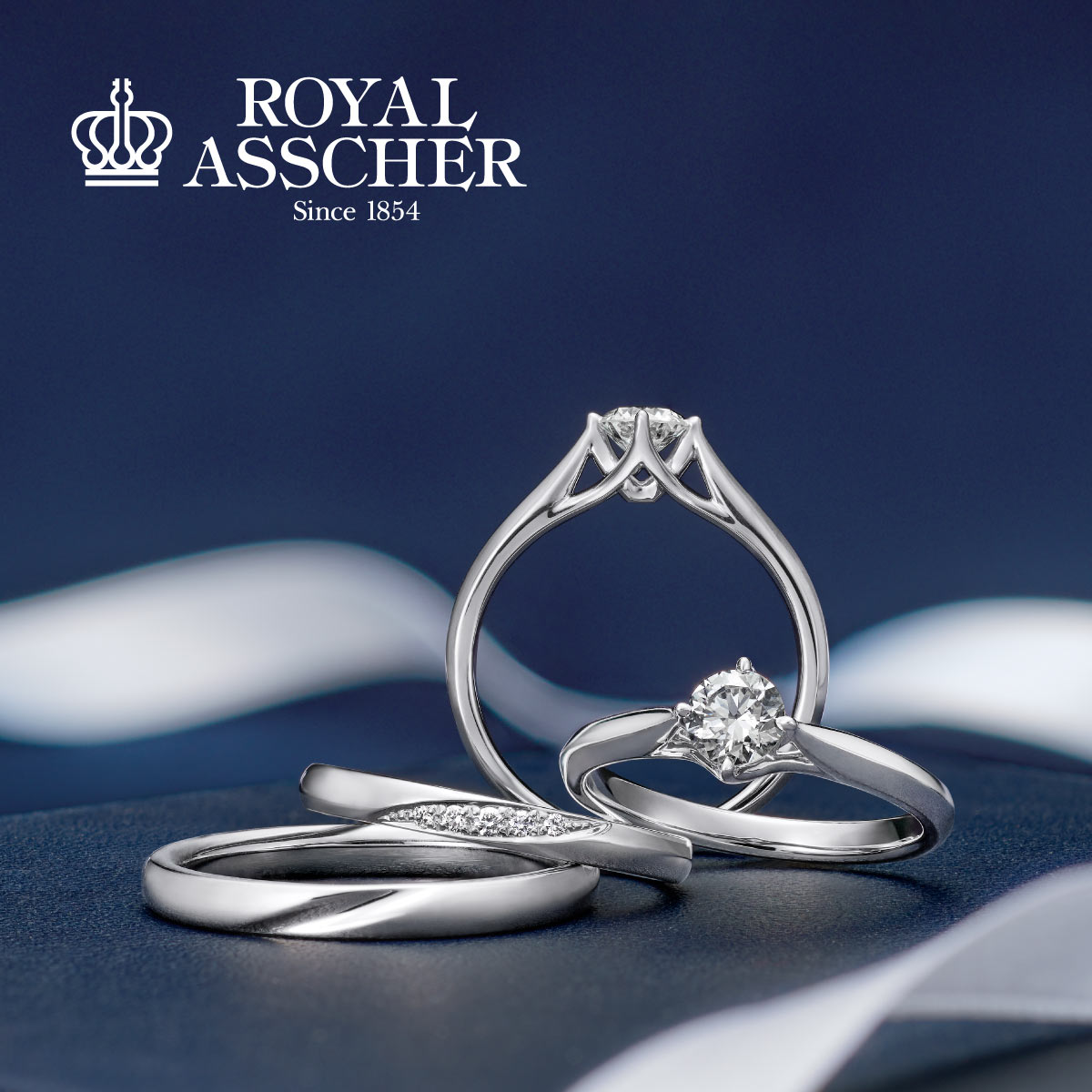 ROYAL ASSCHER ロイヤルアッシャー Pt900 エタニティ リング 【一部